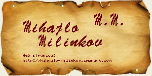 Mihajlo Milinkov vizit kartica